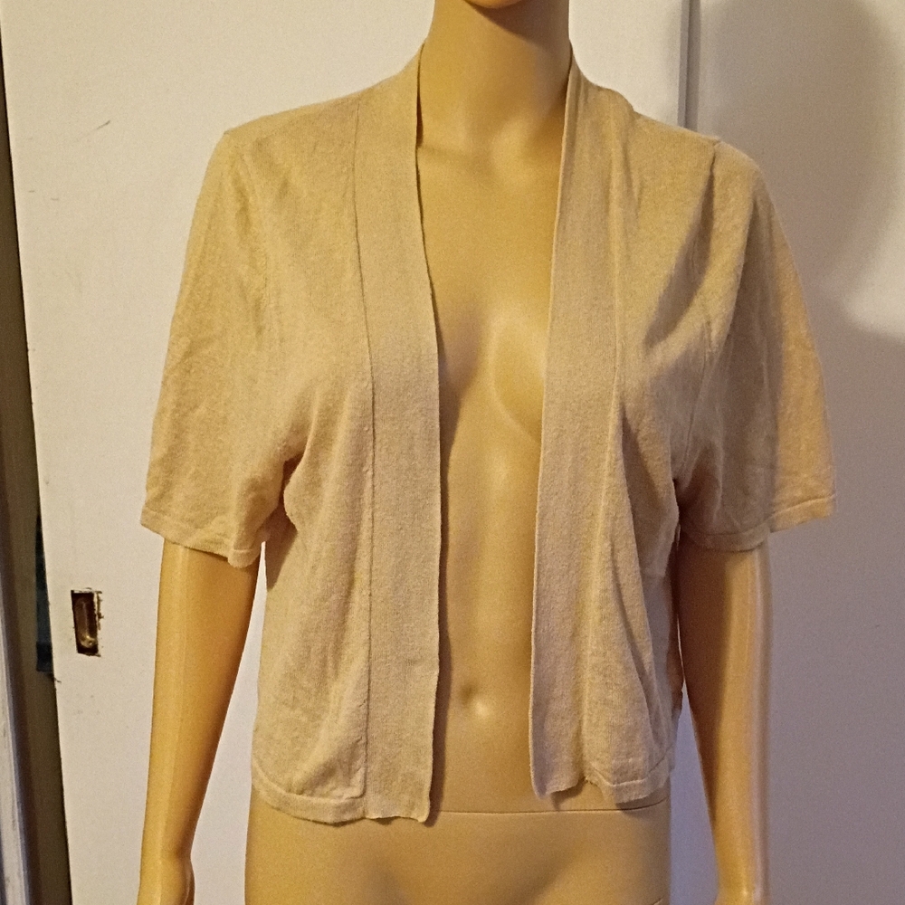 Cream Open-Front Cardigan